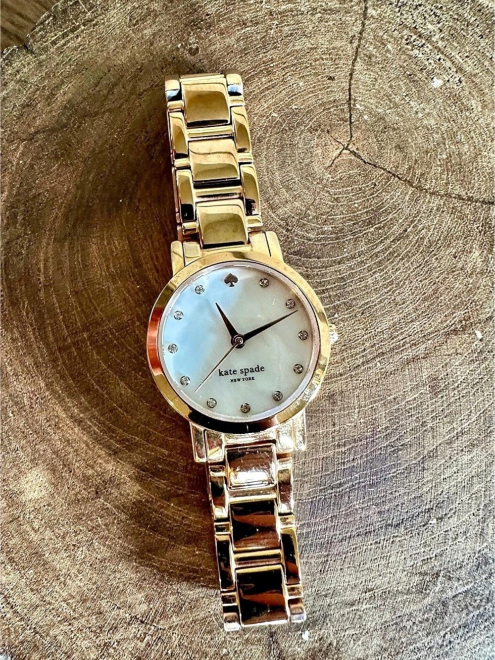 Kate Spade Mini Gramercy Rose Gold and Crystal Watch